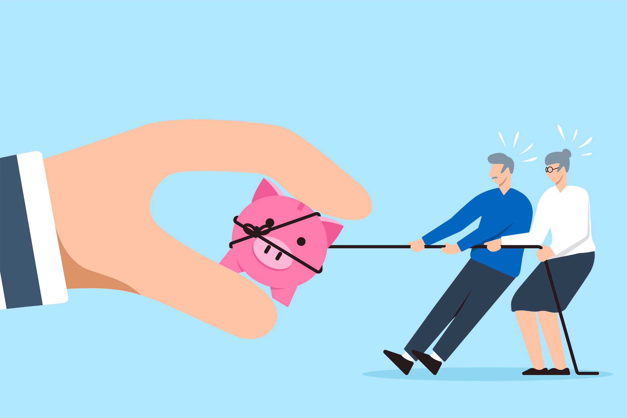 Oudere vrouw die bezorgd naar haar bankrekening kijkt op haar telefoon