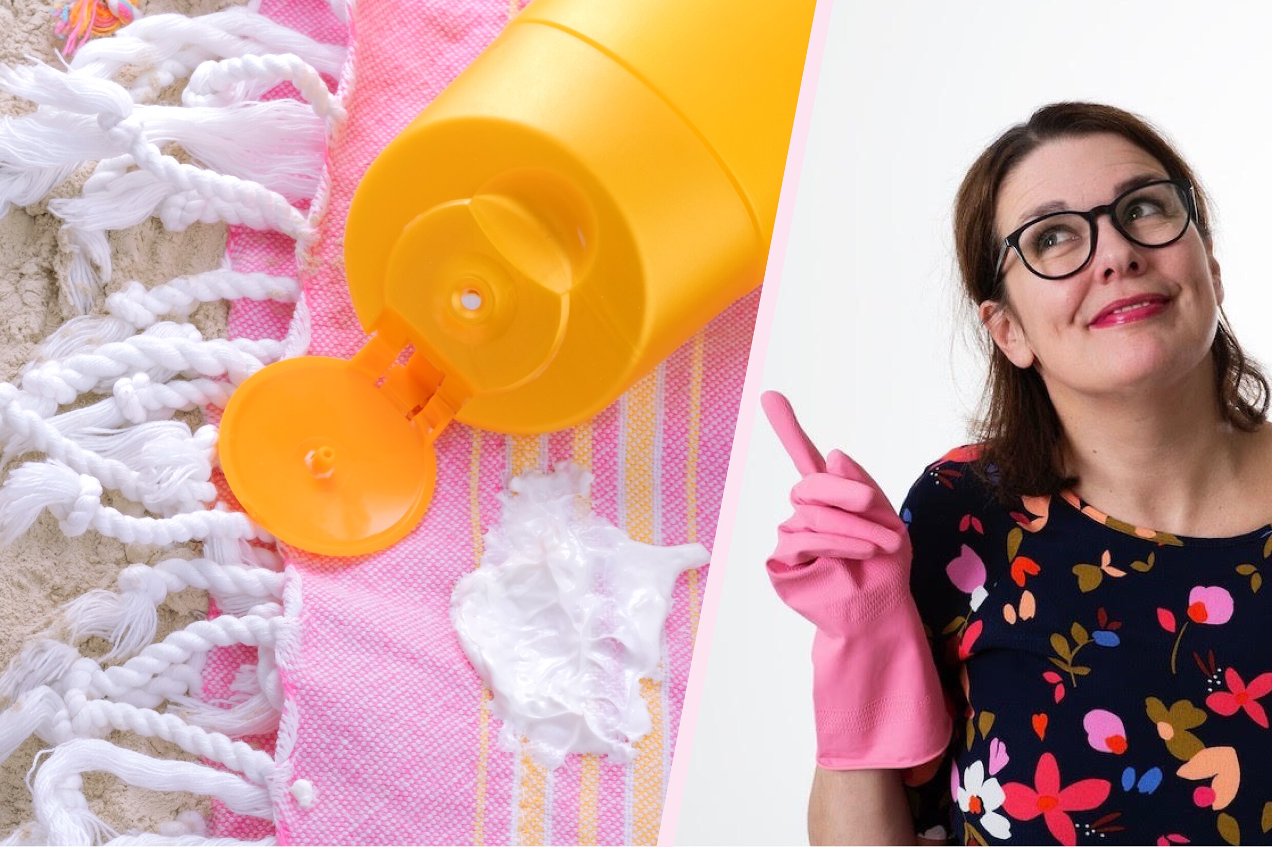 zonnecreme vlekken uit kleding verwijderen